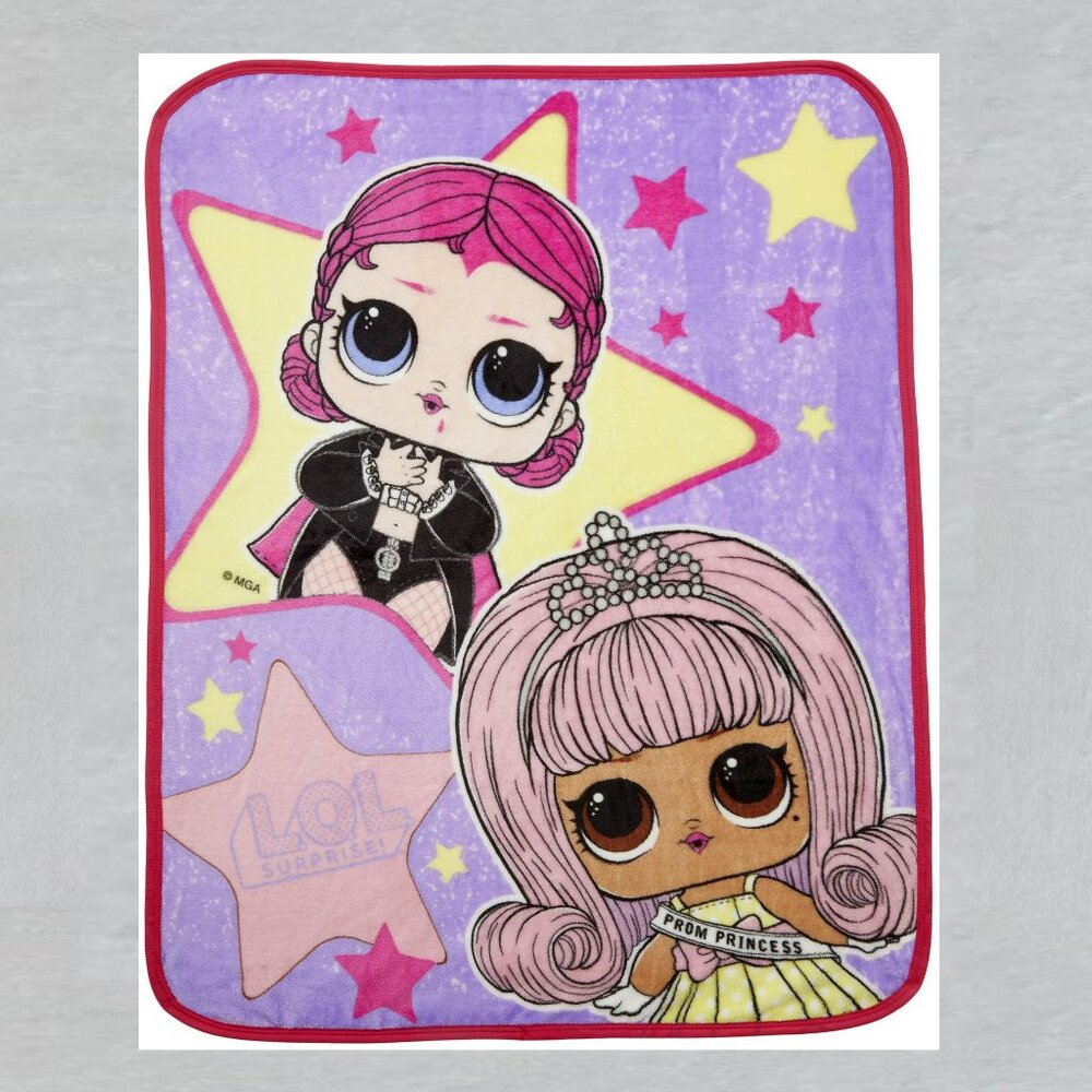 LOL Surprise Kids Silky Soft Plush Throw Blanket Measures 40 x 50 inches